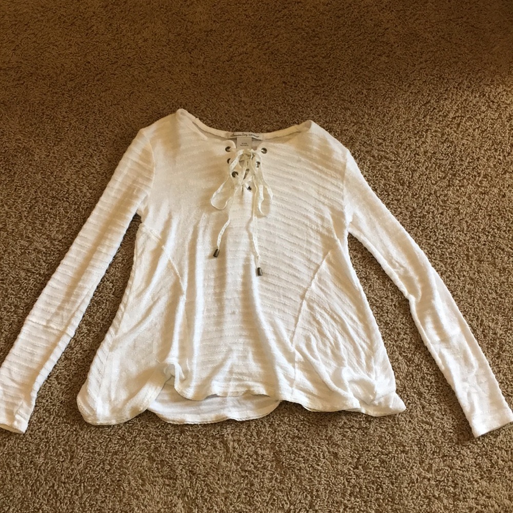 American Rag White long sleeve sweater top